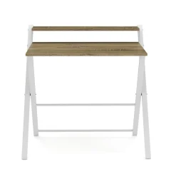 Schreibtisch TORSTEN klappbar 80 x 62 x 82 cm hellbraun/weiss