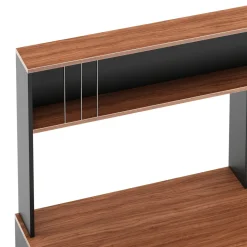 Schreibtisch TRAGAN mit Regal 110 x 45 x 139 cm schwarz/braun