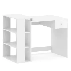 Schreibtisch URSULA mit Stauraum 101 x 60 x 76 cm weiss