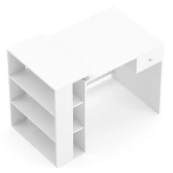 Schreibtisch URSULA mit Stauraum 101 x 60 x 76 cm weiss