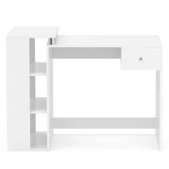 Schreibtisch URSULA mit Stauraum 101 x 60 x 76 cm weiss