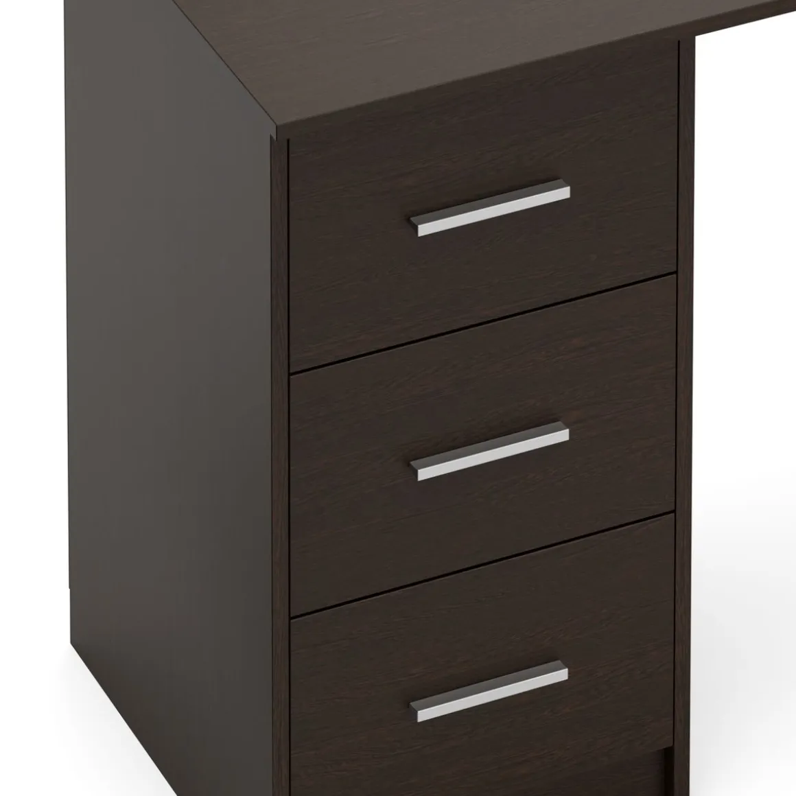 Schreibtisch VEGA mit Schubladen 110 x 50 x 74 cm dunkelbraun