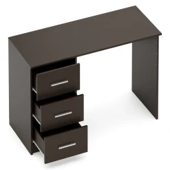 Schreibtisch VEGA mit Schubladen 110 x 50 x 74 cm dunkelbraun