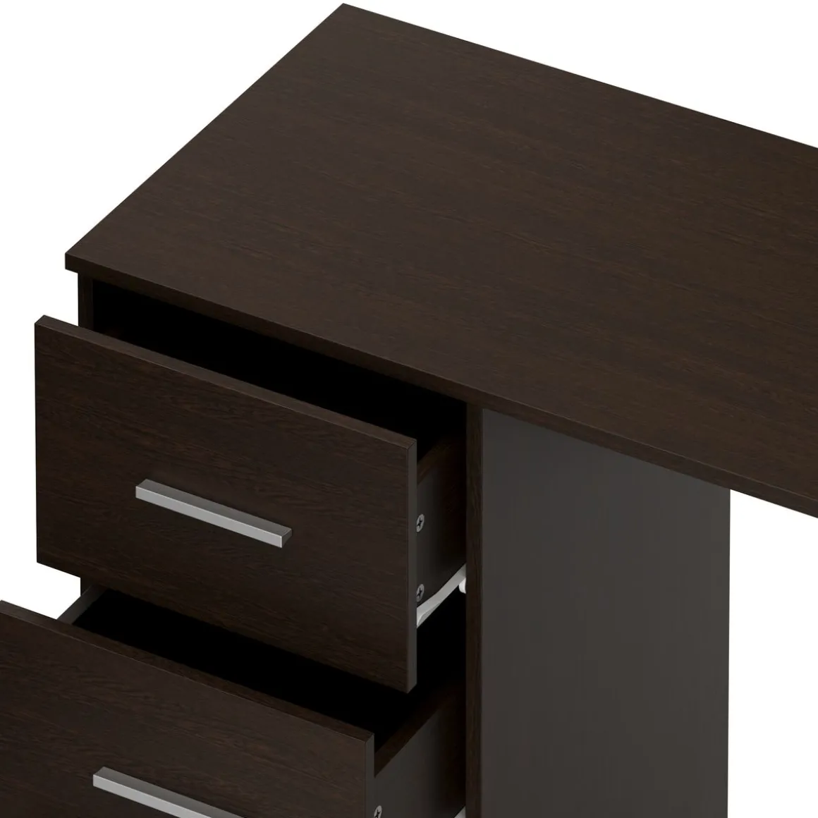 Schreibtisch VEGA mit Schubladen 110 x 50 x 74 cm dunkelbraun