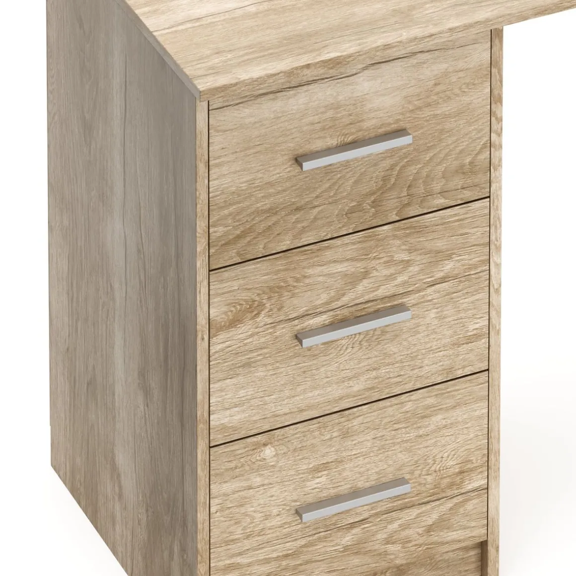 Schreibtisch VEGA mit Schubladen 110 x 50 x 74 cm hellbraun