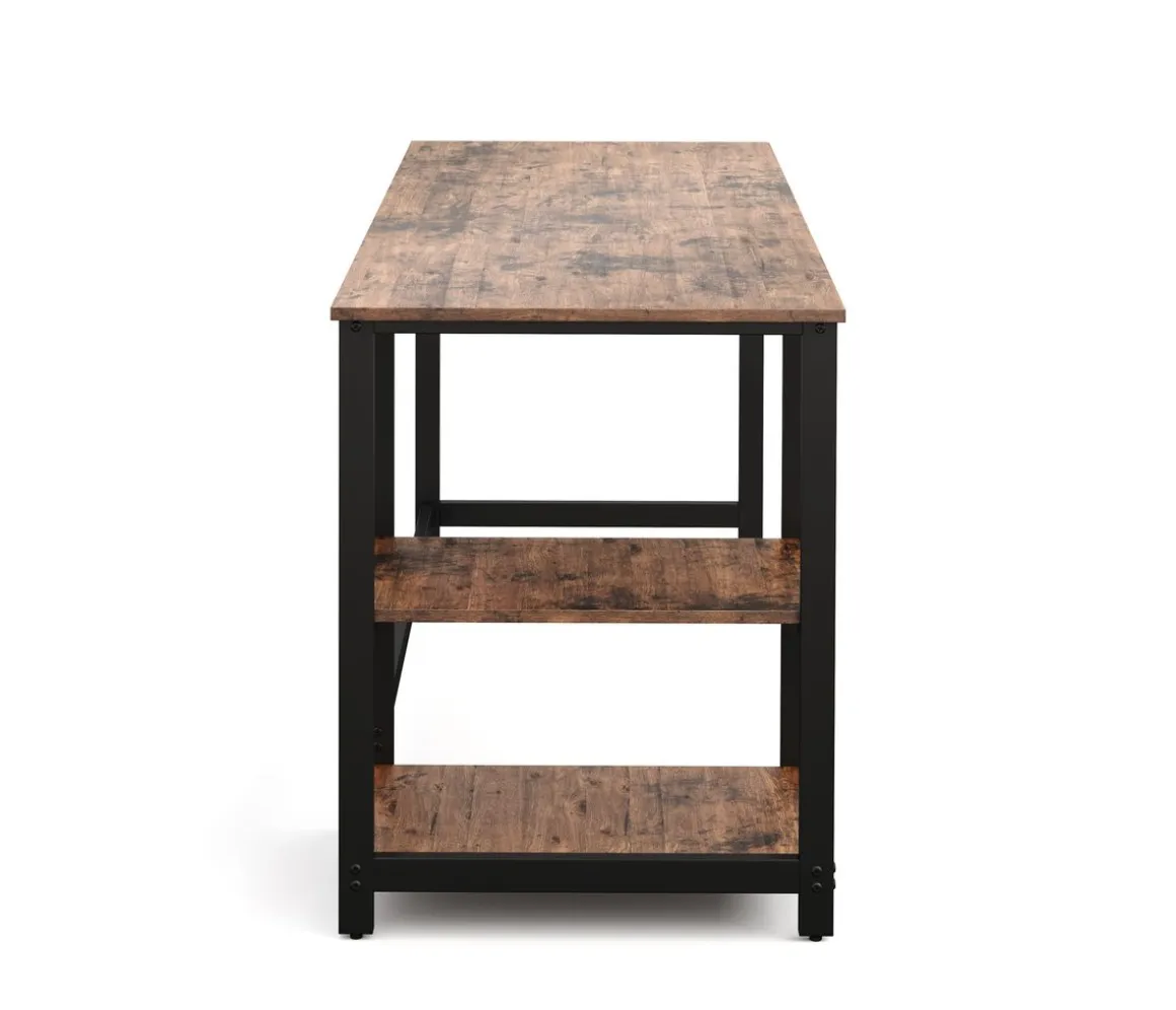 Schreibtisch Vintage BONITA mit Regal 140 x 60 x 75 cm