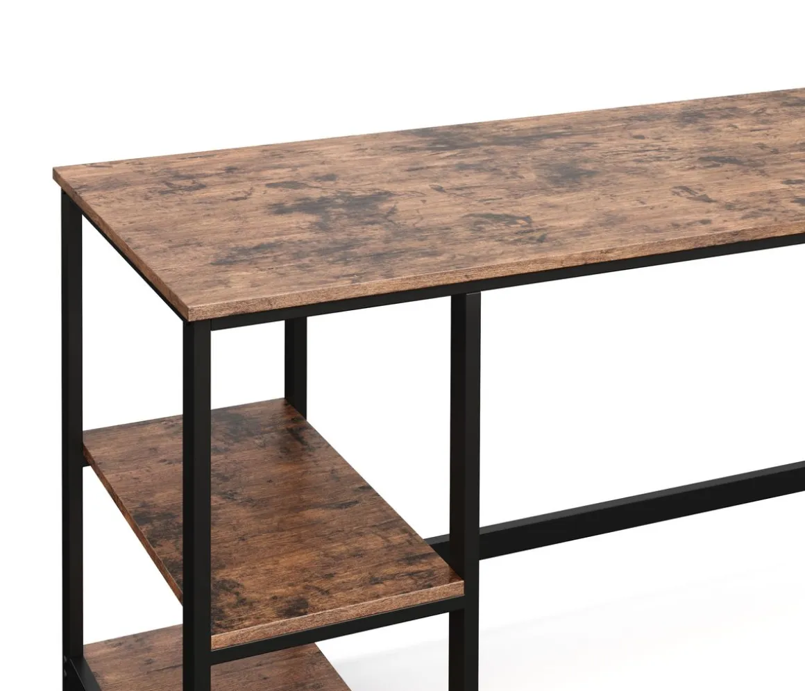 Schreibtisch Vintage BONITA mit Regal 140 x 60 x 75 cm