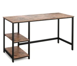 Schreibtisch Vintage BONITA mit Regal 140 x 60 x 75 cm