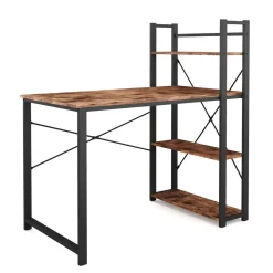 Schreibtisch Vintage BONITA mit Regal 120 x 60 x 120 cm