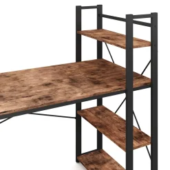 Schreibtisch Vintage BONITA mit Regal 120 x 60 x 120 cm