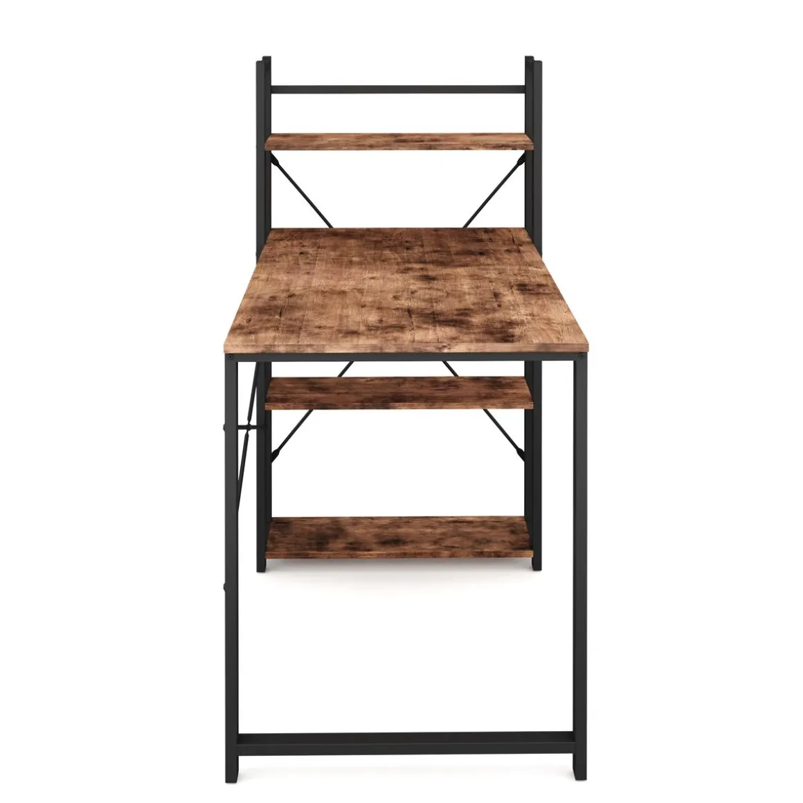 Schreibtisch Vintage BONITA mit Regal 120 x 60 x 120 cm