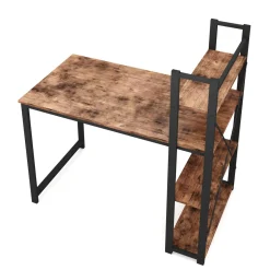 Schreibtisch Vintage BONITA mit Regal 120 x 60 x 120 cm