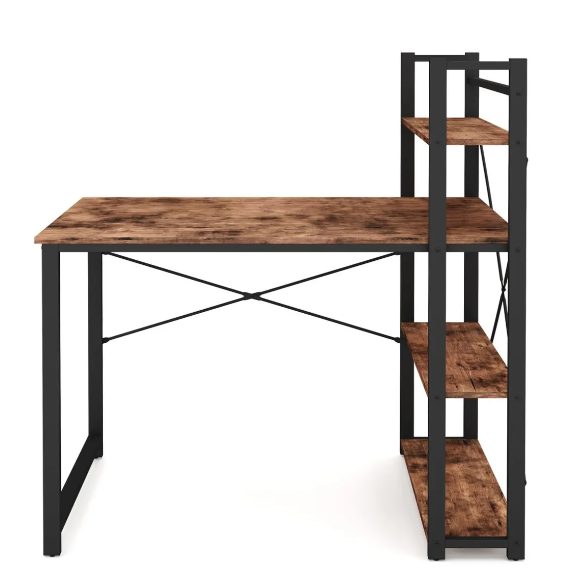 Schreibtisch Vintage BONITA mit Regal 120 x 60 x 120 cm