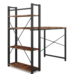 Schreibtisch Vintage BONITA mit Regal 120 x 60 x 120 cm