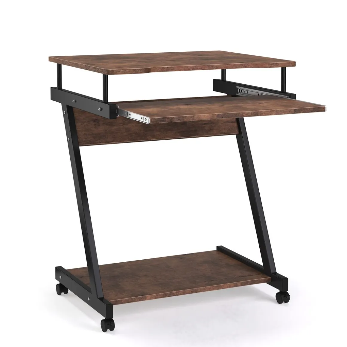 Schreibtisch Vintage BONITA auf Rollen mit Tastaturauszug 60 x 48 x 73 cm