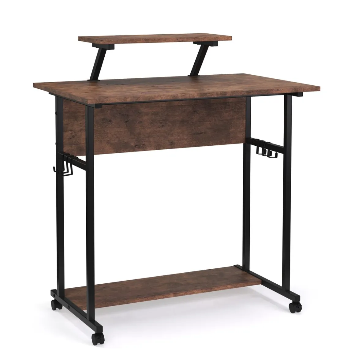 Schreibtisch Vintage BONITA auf Rollen mit Monitoraufsatz 80 x 50 x 90 cm