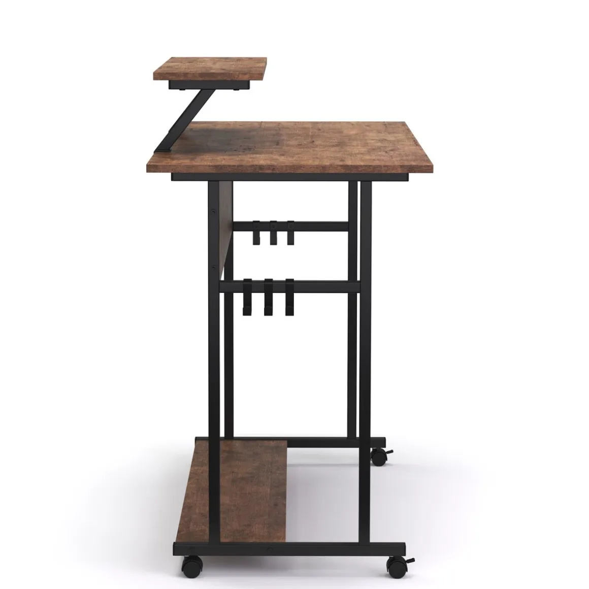 Schreibtisch Vintage BONITA auf Rollen mit Monitoraufsatz 80 x 50 x 90 cm