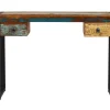 Schreibtisch Vintage PIPPIN mit Schubladen 110 x 50 x 77 cm