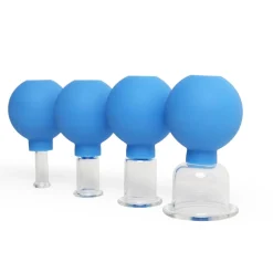 Schröpfgläser 4er Set blau