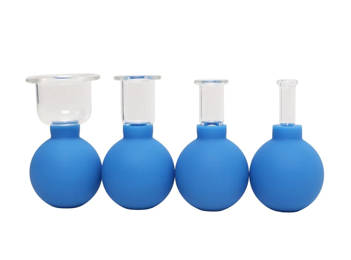 Schröpfgläser 4er Set blau
