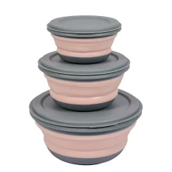 Schüssel Set faltbar 3-teilig rosa
