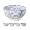 Schüssel Set Porzellan 890 ml 4-teilig weiss/blau