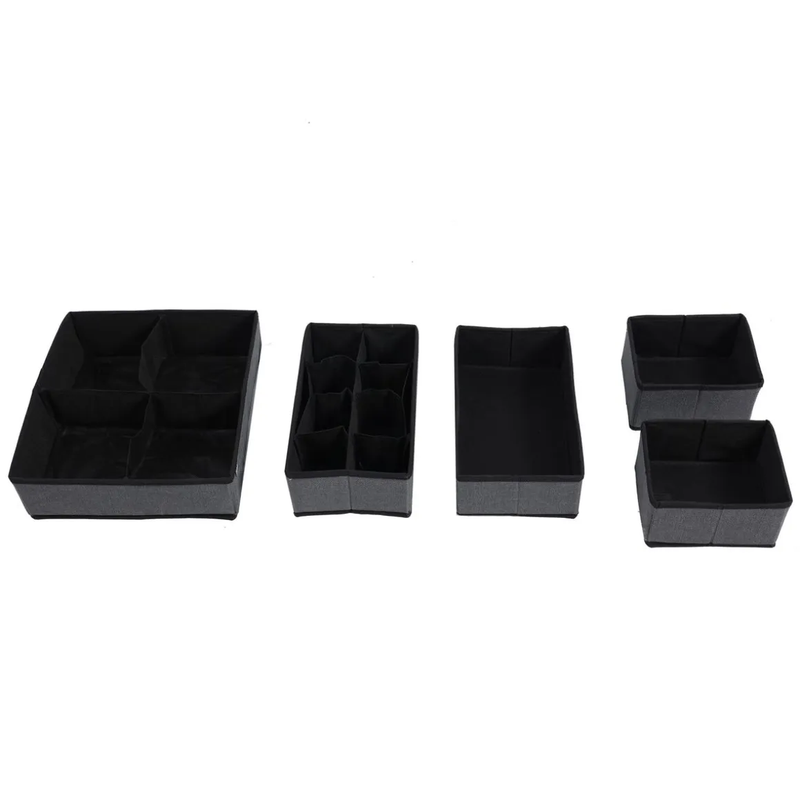 Schubladen Organizer 5er Set grau