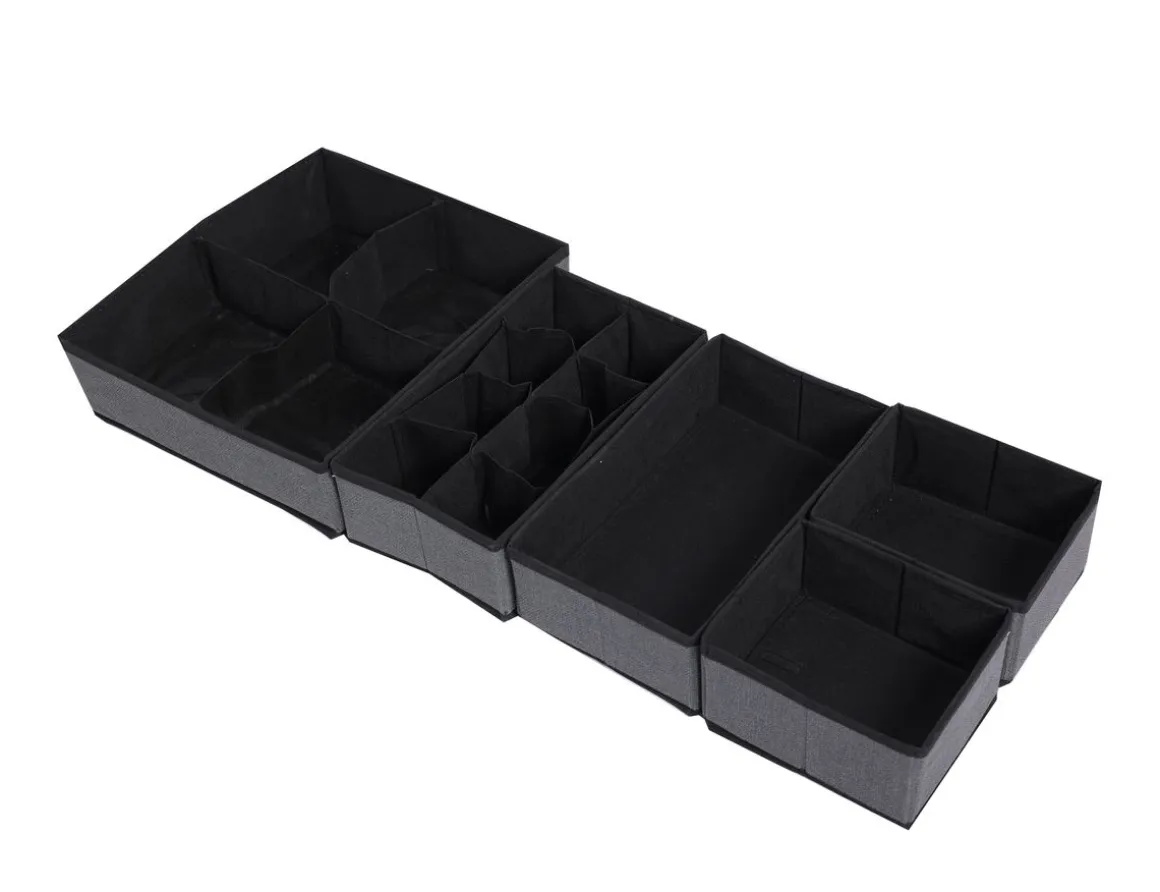 Schubladen Organizer 5er Set grau