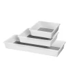 Schubladen Organizer Set 3-teilig weiss/grau