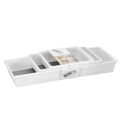 Schubladen Organizer Set 3-teilig weiss/grau