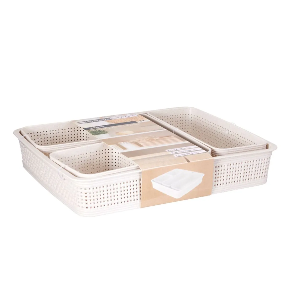 Schubladen Organizer Set 5-teilig beige