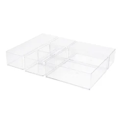 Schubladen Organizer Set 6-teilig transparent