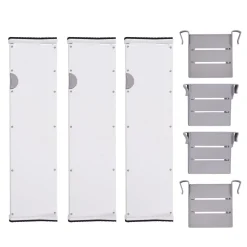 Schubladenteiler verstellbar Set 7-teilig weiss/grau | GONSER.CH