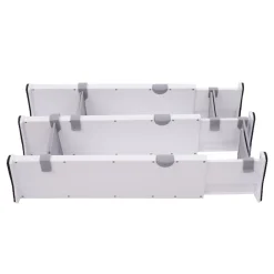 Schubladenteiler verstellbar Set 7-teilig weiss/grau | GONSER.CH