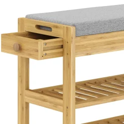 Schuhbank Bambus SEREIN 90 x 30 x 51 cm natur