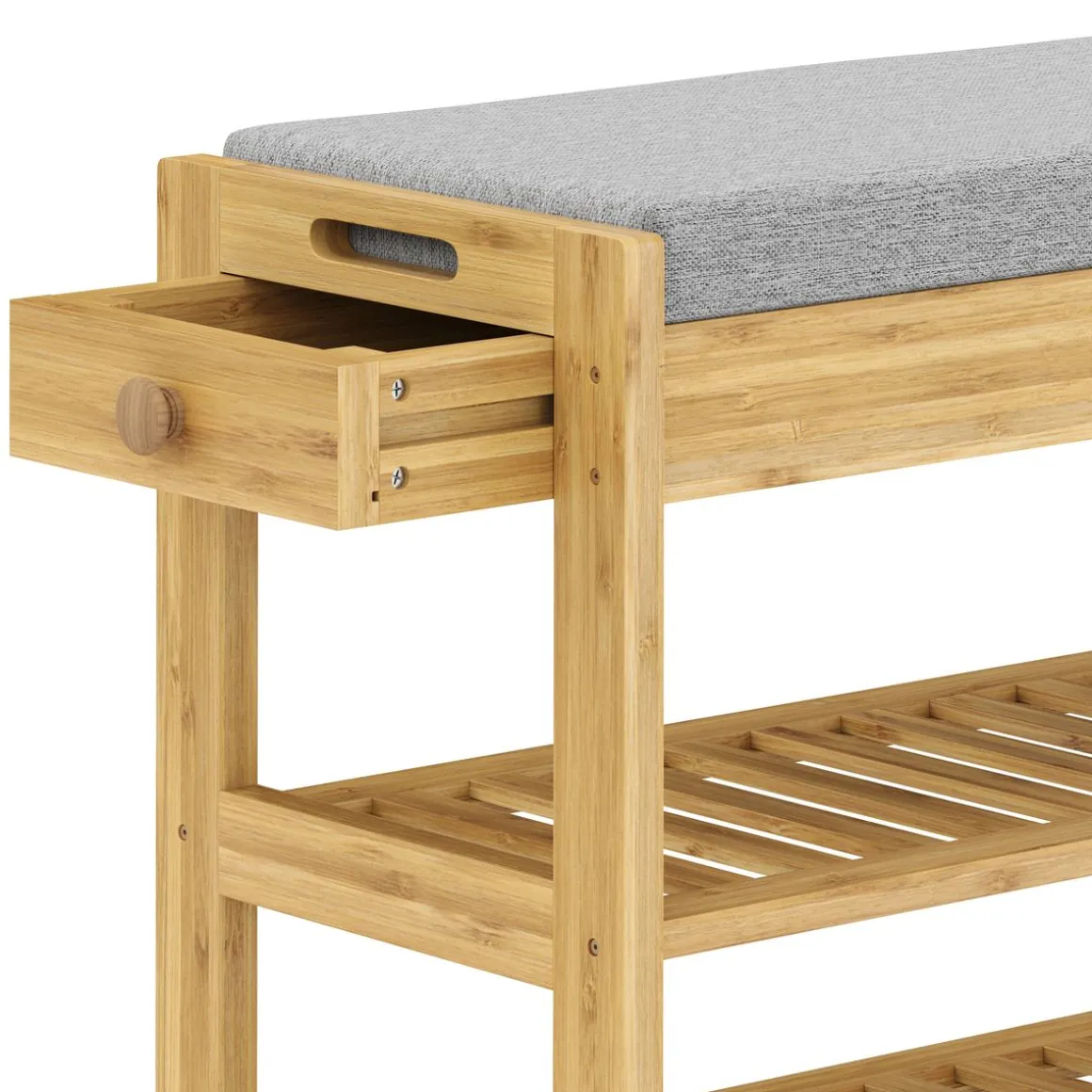Schuhbank Bambus SEREIN 90 x 30 x 51 cm natur