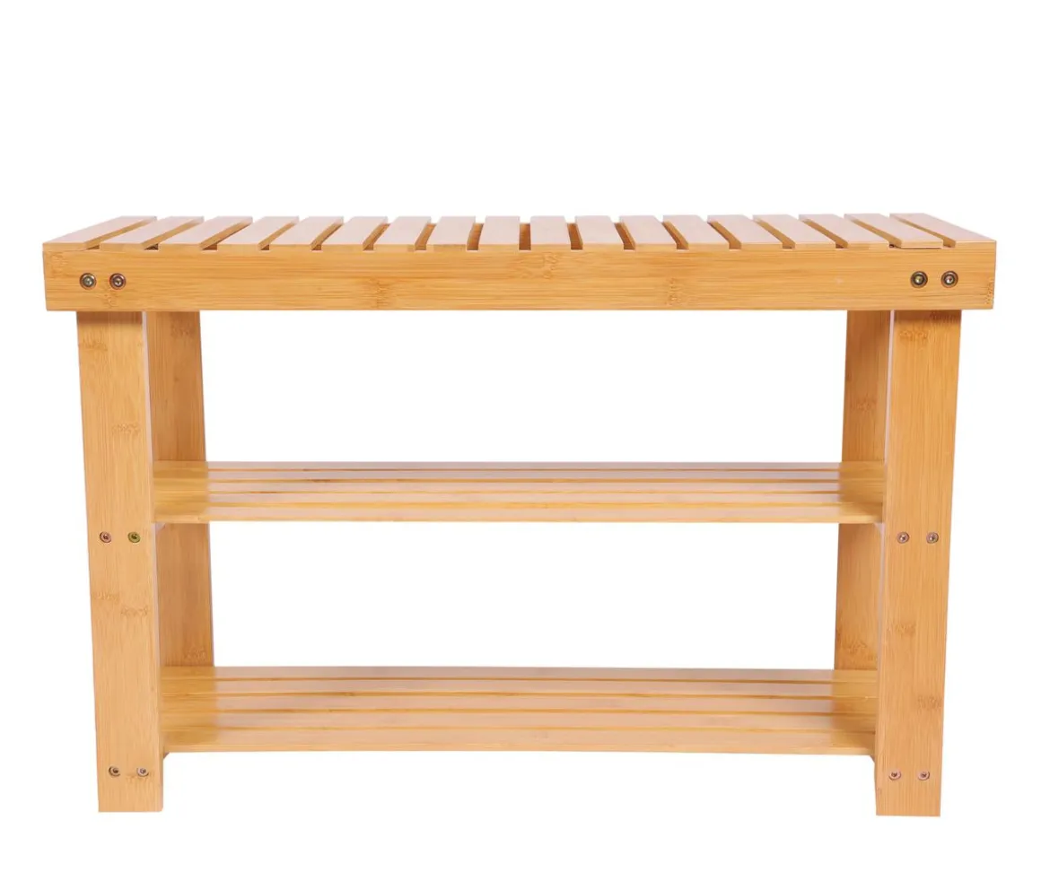 Schuhbank Bambus 70 x 28 x 45 cm