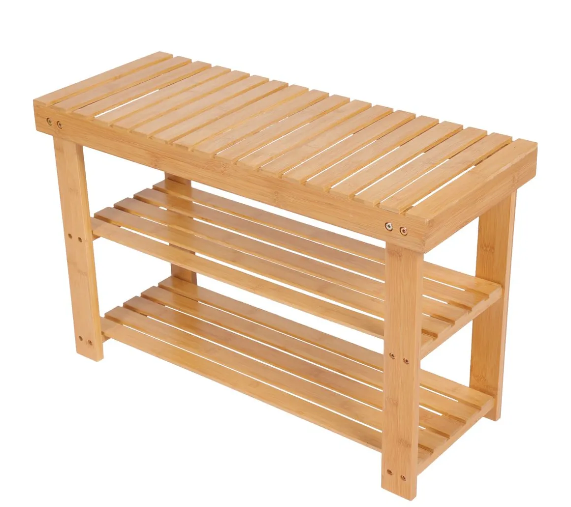 Schuhbank Bambus 70 x 28 x 45 cm