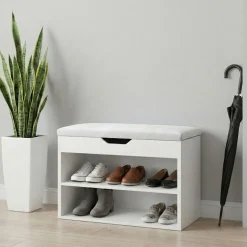 Schuhbank 60 x 30 x 41 cm weiss