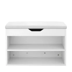Schuhbank 60 x 30 x 41 cm weiss