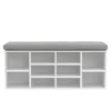 Schuhbank 102 x 30 x 48 cm weiss