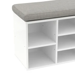 Schuhbank 102 x 30 x 48 cm weiss