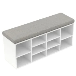 Schuhbank 102 x 30 x 48 cm weiss