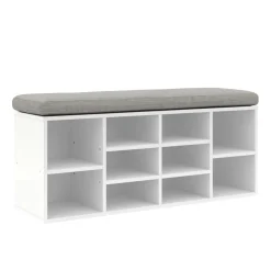 Schuhbank 102 x 30 x 48 cm weiss