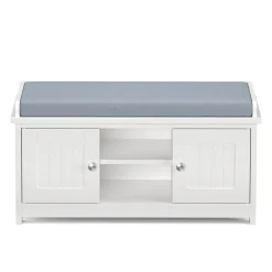 Schuhbank 105 x 35 x 43 cm weiss