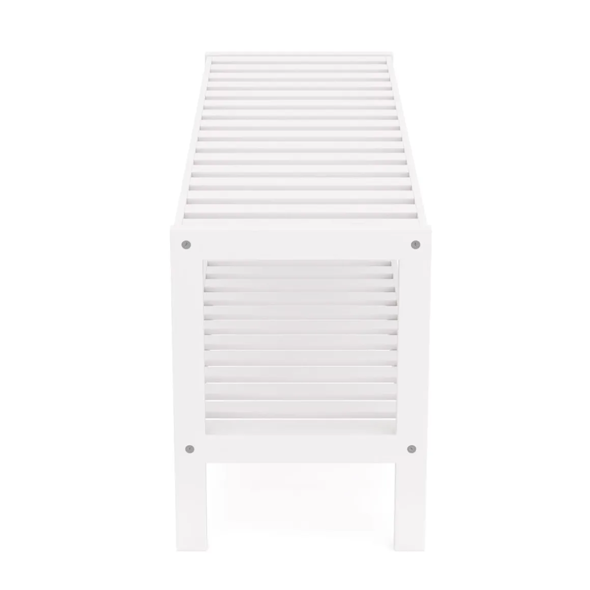 Schuhregal Bambus 2 Tablare 70 x 26 x 33 cm weiss