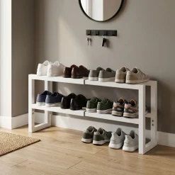 Schuhregal Metall LONDRA 43 - 75 x 35 cm weiss