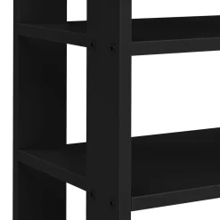 Schuhregal mit 5 Regalböden und Staufach schwarz