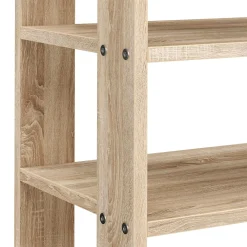 Schuhregal mit 5 Regalböden und Staufach braun