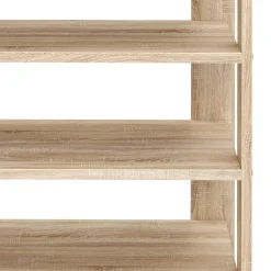 Schuhregal mit 5 Regalböden und Staufach braun